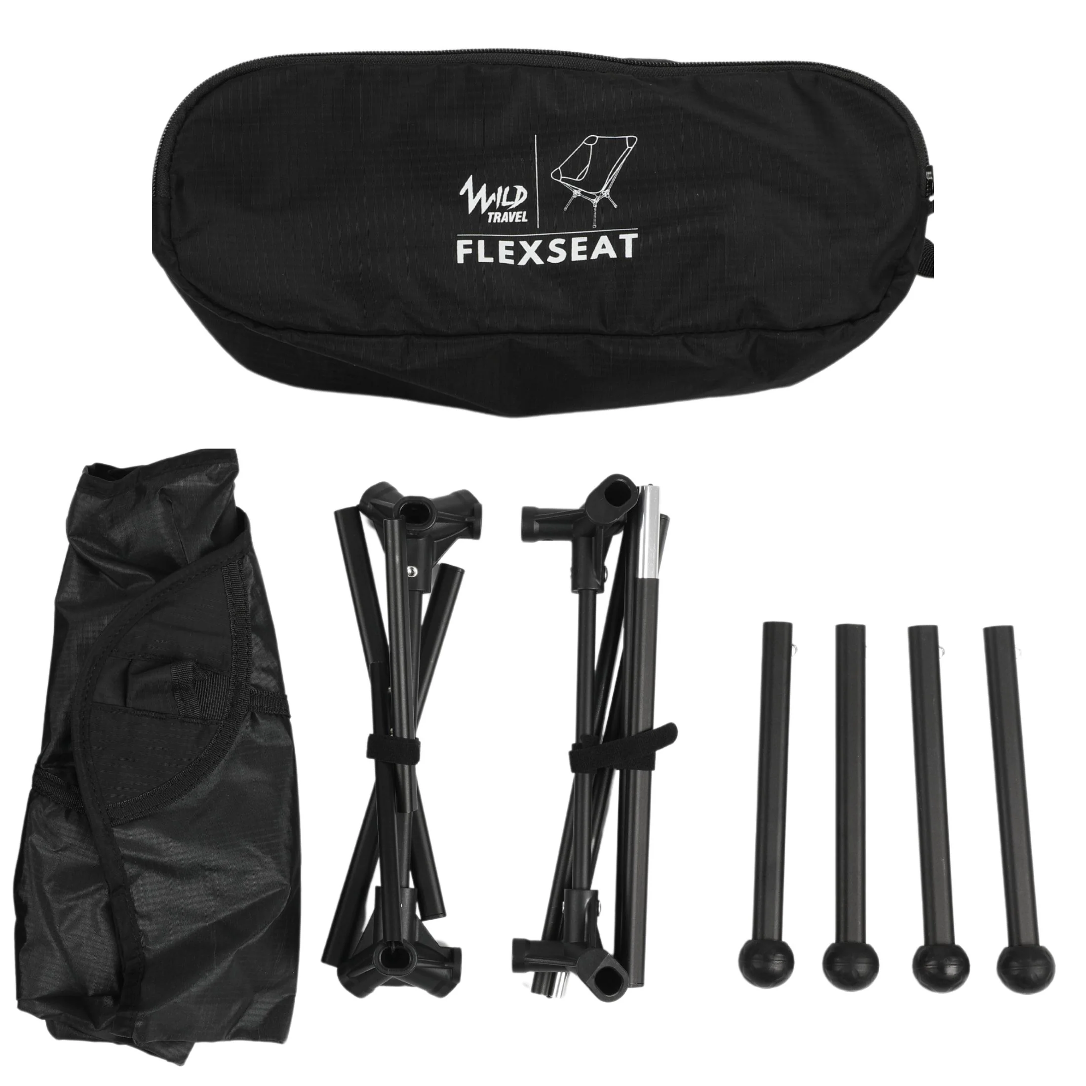 Silla Plegable Ligera Trekking y Camping FlexSeat WildTravel - Imagen 3
