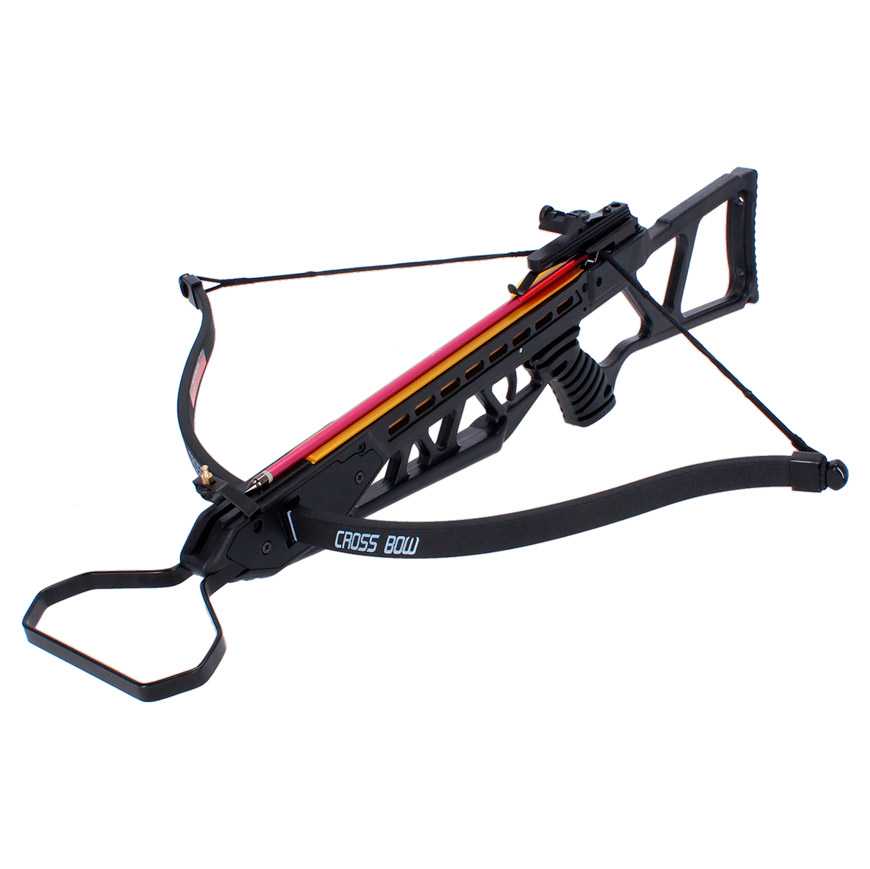 Ballesta Negra 120lb + 2 Flechas Caceria Caza Tiro Deportivo - Imagen 2